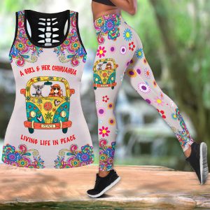 Combo Tank Top and Legging - A Girl And Her Chihuahua Living Life In Peace 0489 T160320