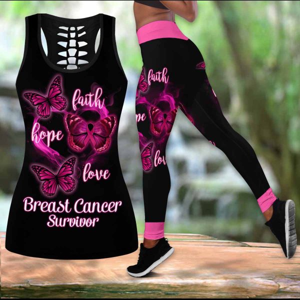 Breast Cancer Butterflies Faith Hope Love LEGGING OUTFIT 2511 HA150420