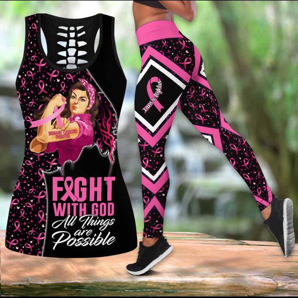 Breast Cancer Fight With God LEGGING OUTFIT 2511 HA060420