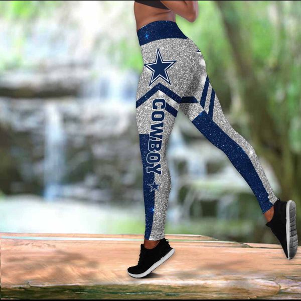 Dallas Cowboys Glitter Pattern Yoga Legging H2511