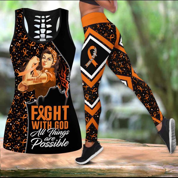 Multiple Sclerosis Fight With God LEGGING OUTFIT 2511 HA060420