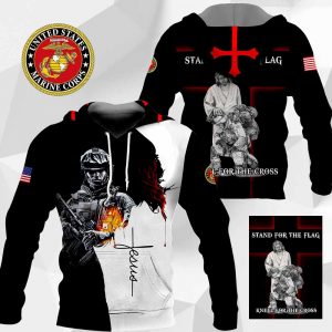 U.S. Marines Jesus Stand For The Flag Kneel For The Cross PH300320