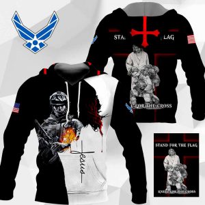 U.S. Air Force Jesus Stand For The Flag Kneel For The Cross PH300320
