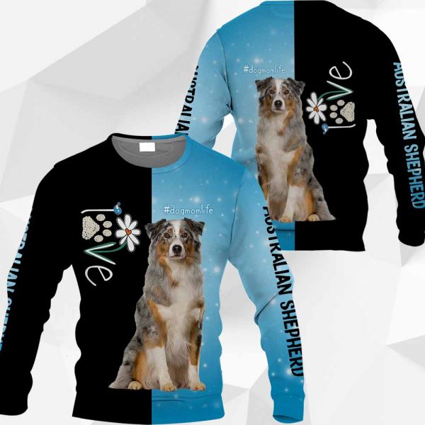 Australian Shepherd Love Dog 3D PH060320