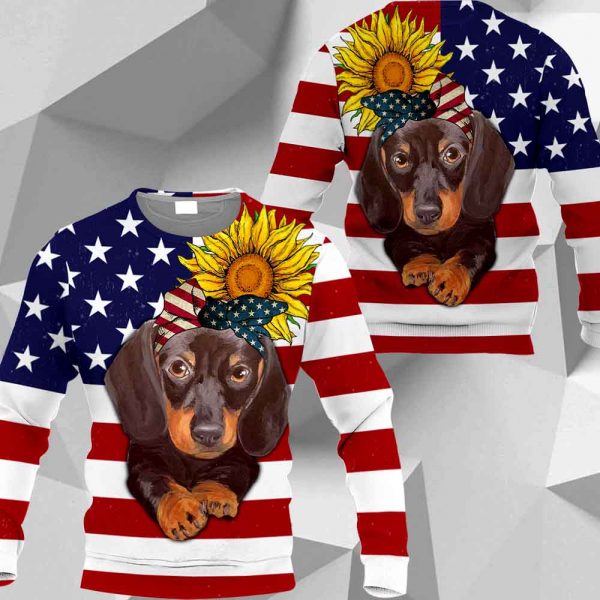 Dachshund Sunflower Flag All Over Printed M0402 HU120520