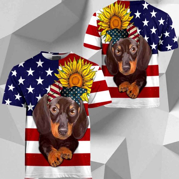 Dachshund Sunflower Flag All Over Printed M0402 HU120520