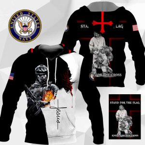 U.S. Navy Jesus Stand For The Flag Kneel For The Cross PH300320