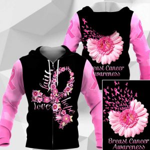 Breast Cancer Faith Hope Love Flower 2511 HA120220