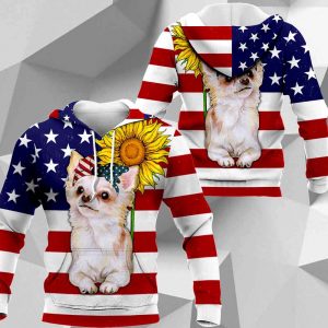 Chihuahua Sunflower Flag All Over Printed M0402 HU120520