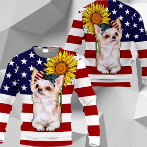 Chihuahua Sunflower Flag All Over Printed M0402 HU120520