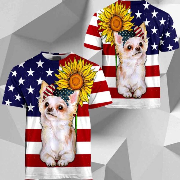 Chihuahua Sunflower Flag All Over Printed M0402 HU120520