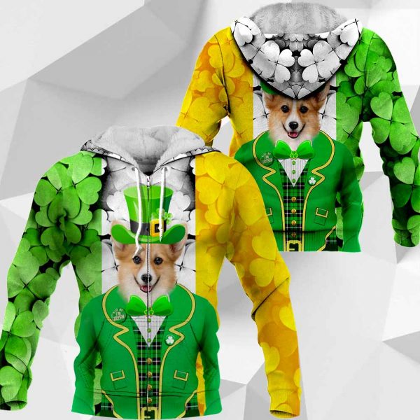 Welsh Corgi - 3D All Over Printed Patrick Day - 020120