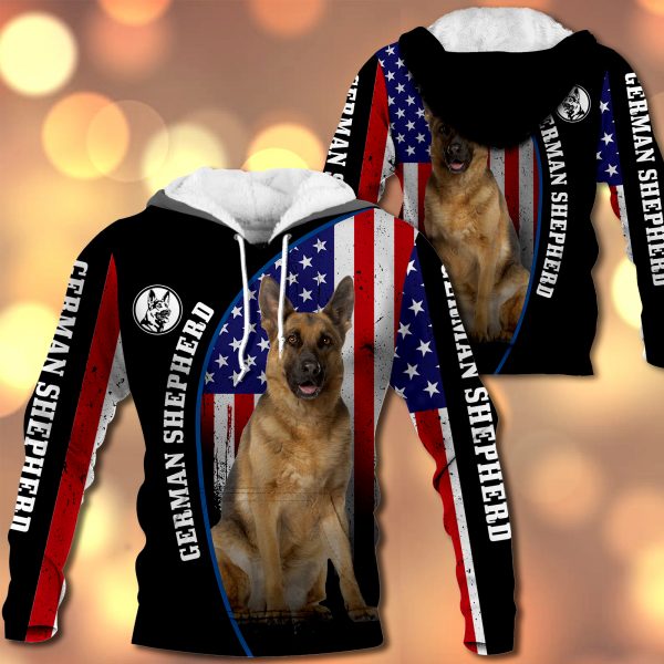 German Shepherd Flag All Over Printed  Vr2– M0402