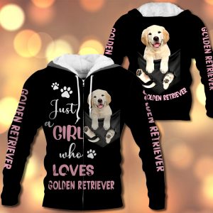 Just A Girl Who Loves Golden Retriever In Pocket – M0402