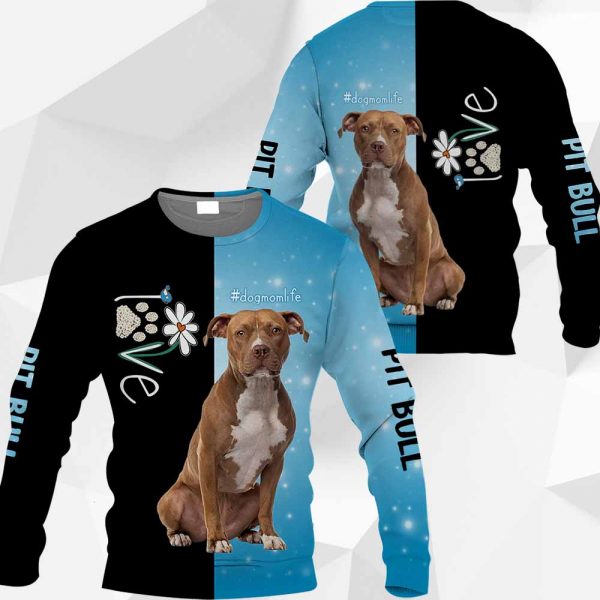 Pit Bull Love Dog 3D PH060320