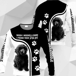 Black Labradoodle – When I Needed A Hand I Found Your Paw – 0489 - HA060120