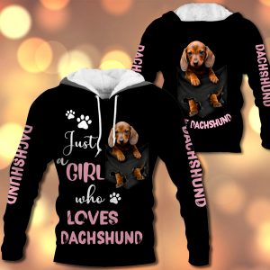 Just A Girl Who Loves Dachshund In Pocket – M0402