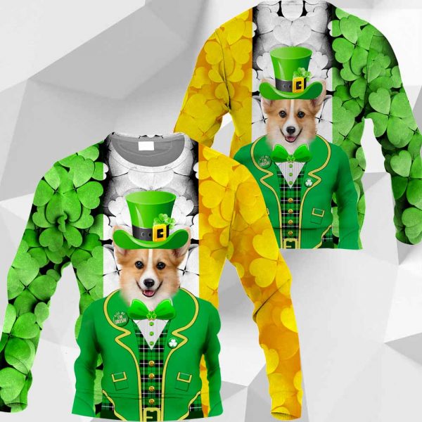 Welsh Corgi - 3D All Over Printed Patrick Day - 020120