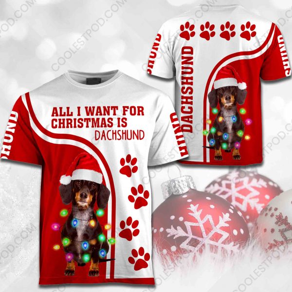 Dachshund - Christmas All I Want For Christmas Vr1 - 1809