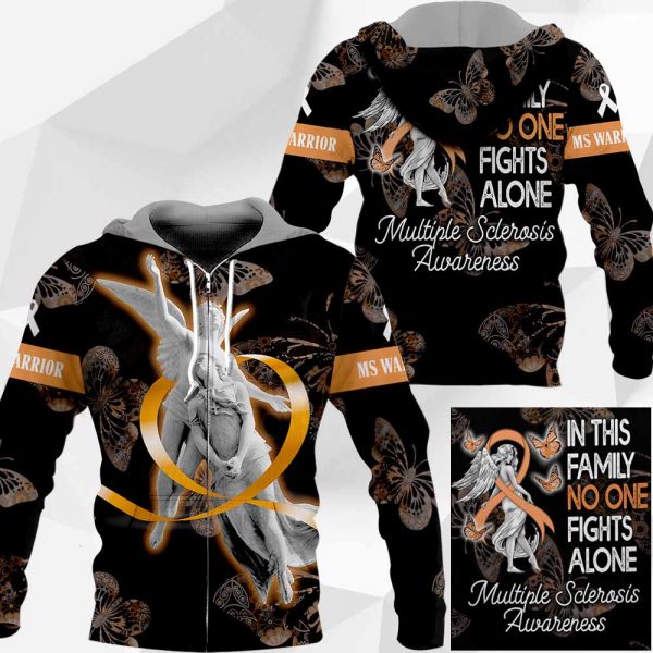 Multiple Sclerosis Butterfly - In This Family No One Fights Alone 1504 BI-200220