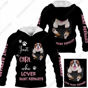 Just A Girl Who Loves Saint Bernards In Pocket - M0402 - 020120