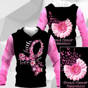 Breast Cancer Faith Hope Love Flower 2511 HA120220