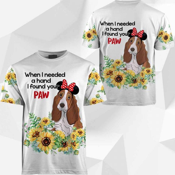 Basset Hound Sunflower 3D PH 050320