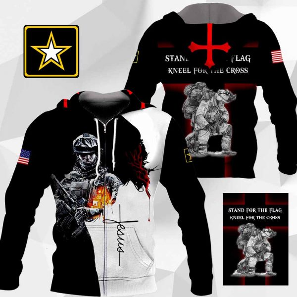 U.S. Army Stand For The Flag Kneel For The Cross PH300320