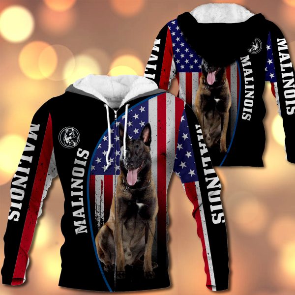 Malinois Flag All Over Printed  Vr2– M0402