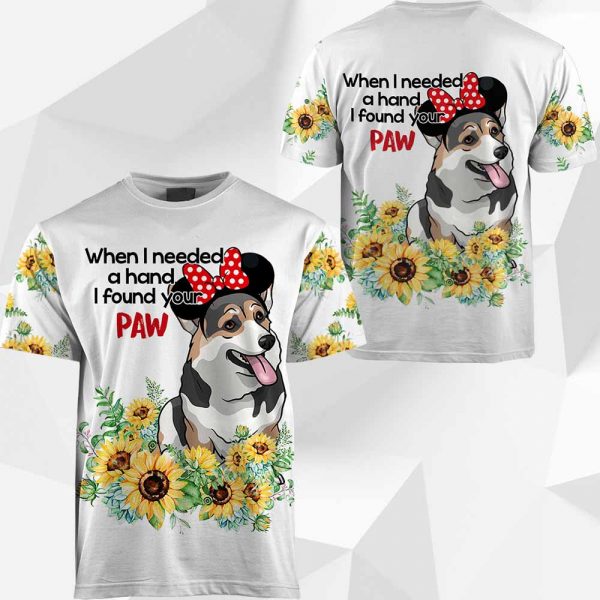 Welsh Corgi Sunflower 3D PH 050320