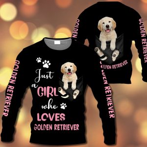 Just A Girl Who Loves Golden Retriever In Pocket – M0402