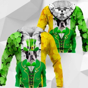 Boston Terrier - 3D All Over Printed Patrick Day - 020120