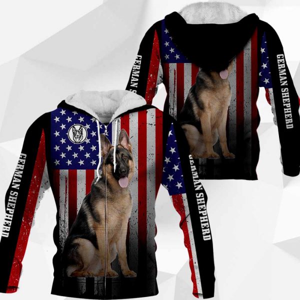 German Shepherd Flag All Over Printer Vr4 M0402 LA210220