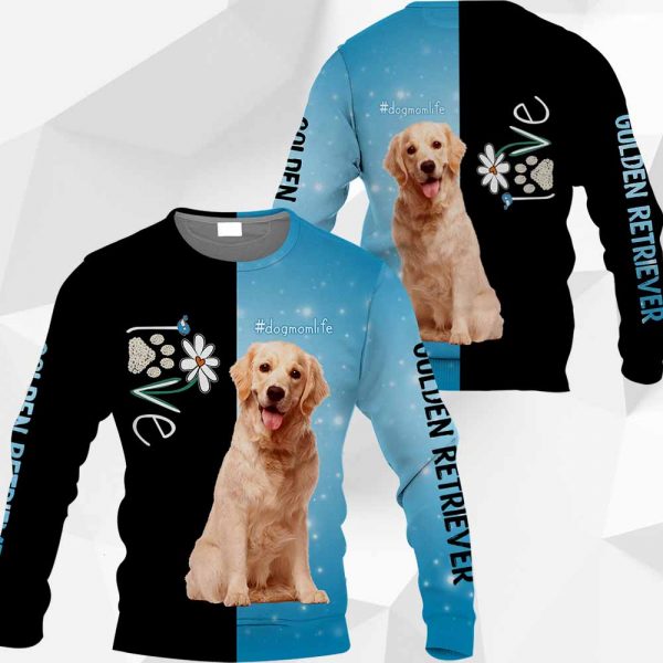 Golden Retriever Love Dog 3D PH060320