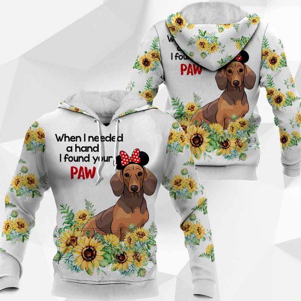 Dachshund Sunflower 3D PH 050320