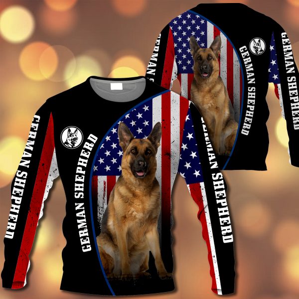 German Shepherd Flag All Over Printed  Vr2– M0402