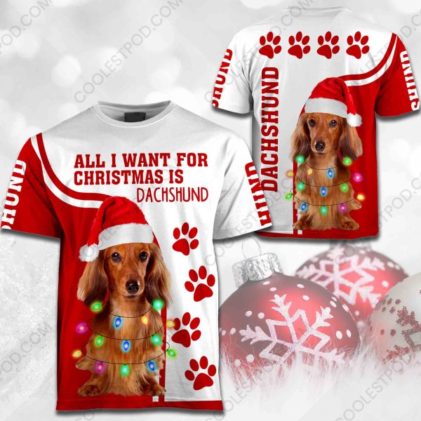 Dachshund - Christmas All I Want For Christmas Vr2 - 1809