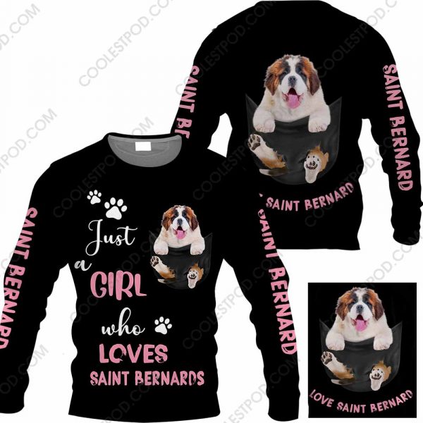 Just A Girl Who Loves Saint Bernards In Pocket - M0402 - 020120