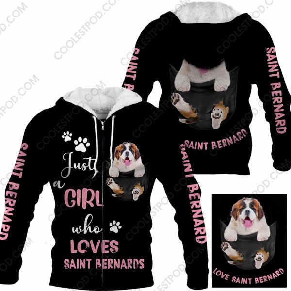 Just A Girl Who Loves Saint Bernards In Pocket - M0402 - 020120