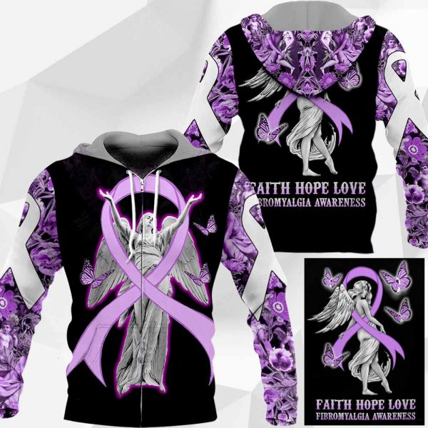 Fibromyalgia Awareness Angel Faith Hope Love 1504 BI-120220