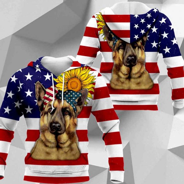 German Shepherd Sunflower Flag All Over Printed M0402 HU120520