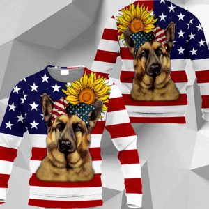 German Shepherd Sunflower Flag All Over Printed M0402 HU120520